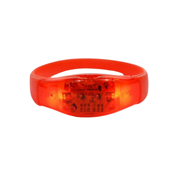 Pulseira de LED Ativada por Som - Vermelho