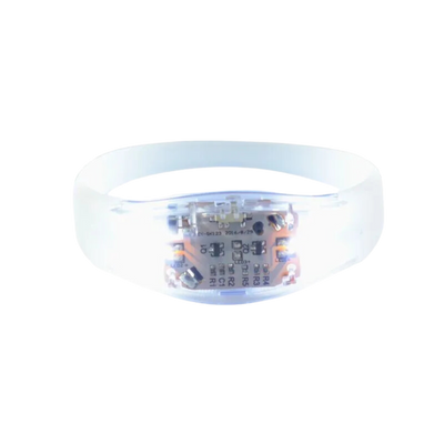 Pulseira de LED Ativada por Som - Branco