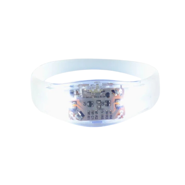 Pulseira de LED Ativada por Som - Branco