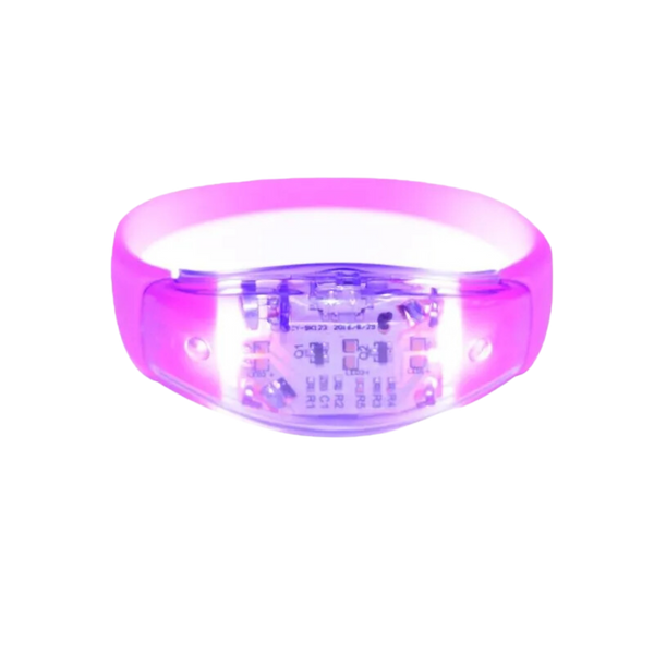 Pulseira de LED Ativada por Som - Roxo