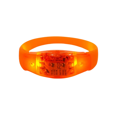 Pulseira de LED Ativada por Som - Laranja