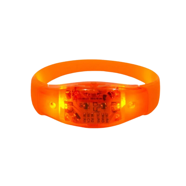 Pulseira de LED Ativada por Som - Laranja