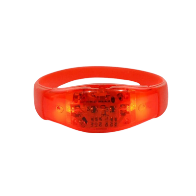 Pulseira de LED Ativada por Som - Vermelho