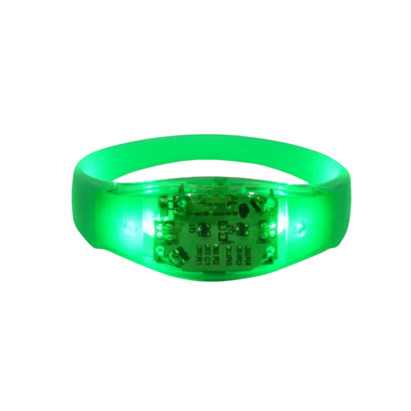 Pulseira de LED Ativada por Som - Verde