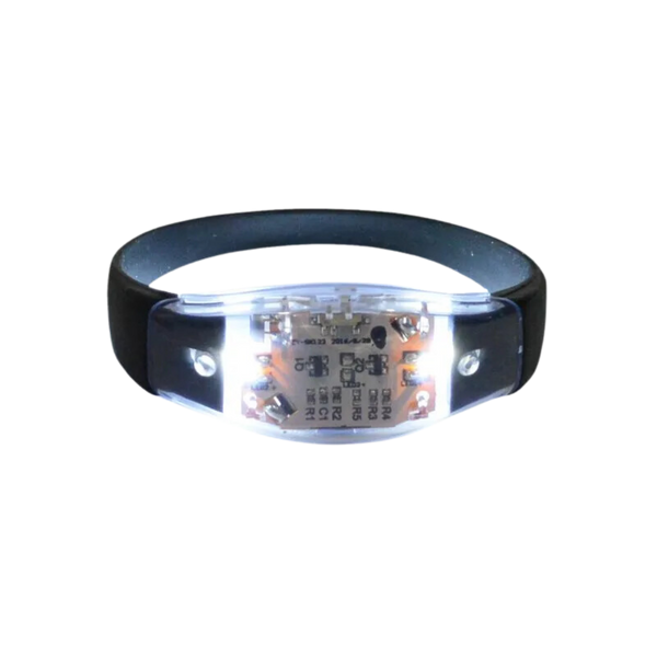 Pulseira de LED Ativada por Som - Preto