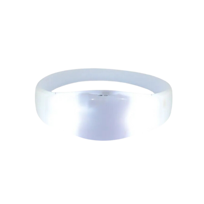 Pulseira de LED Ativada por Som - Branco, Acabamento Leitoso